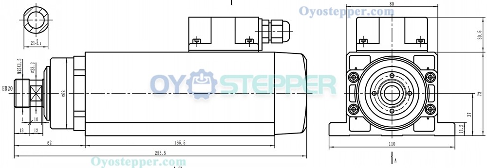 2.2KW 220V/380V VFD & Air Cooled Spindle Motor Kit ER20 24000RPM CNC Spindle & VFD Set